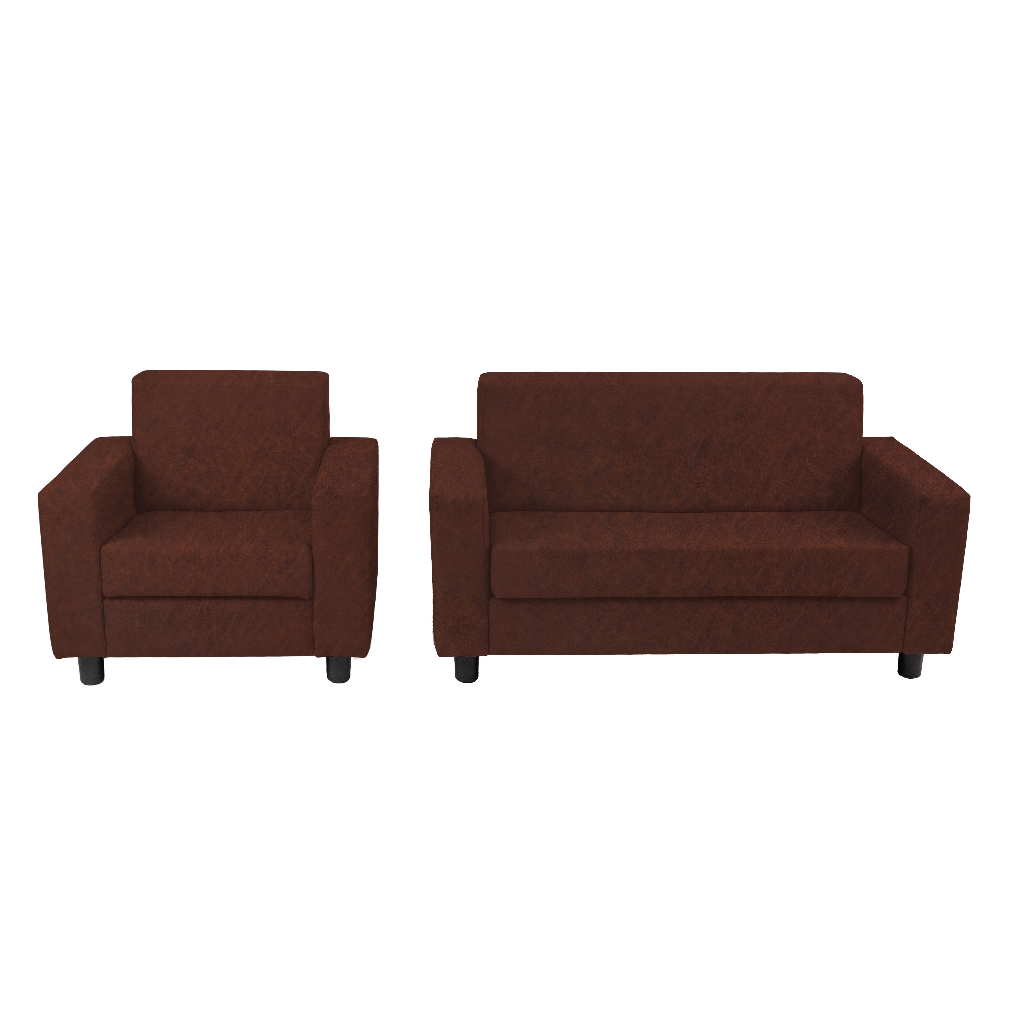 KD Back Chair Sofa Set 12in H / Walnut