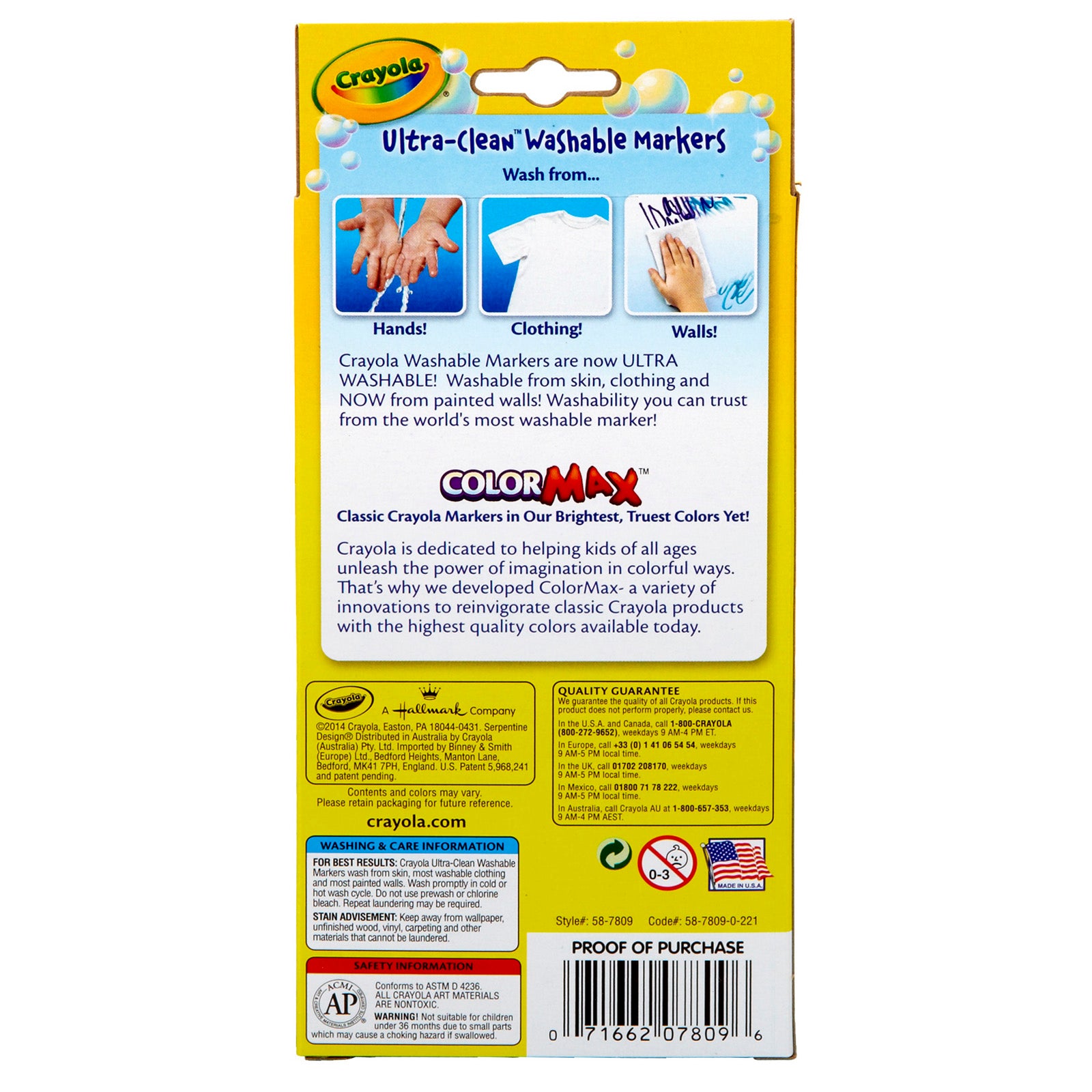 Washable Formula Markers, Fine Tip, 8 Classic Colors