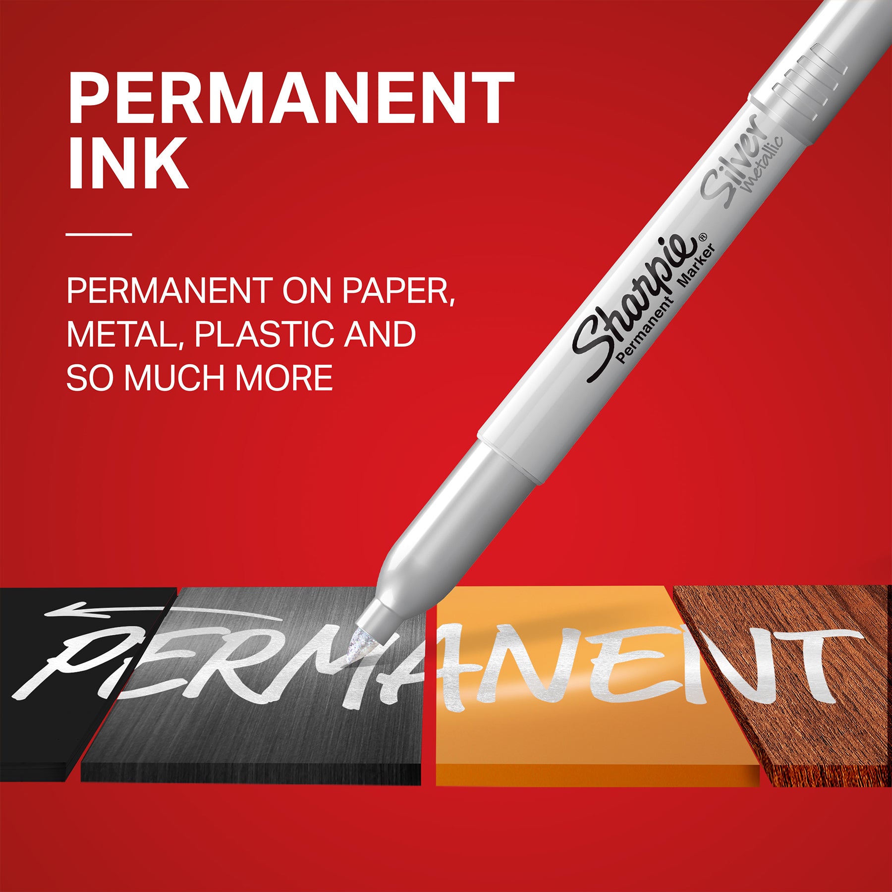 Metallic Permanent Markers, Fine Point, Gold & Silver, 2 Count