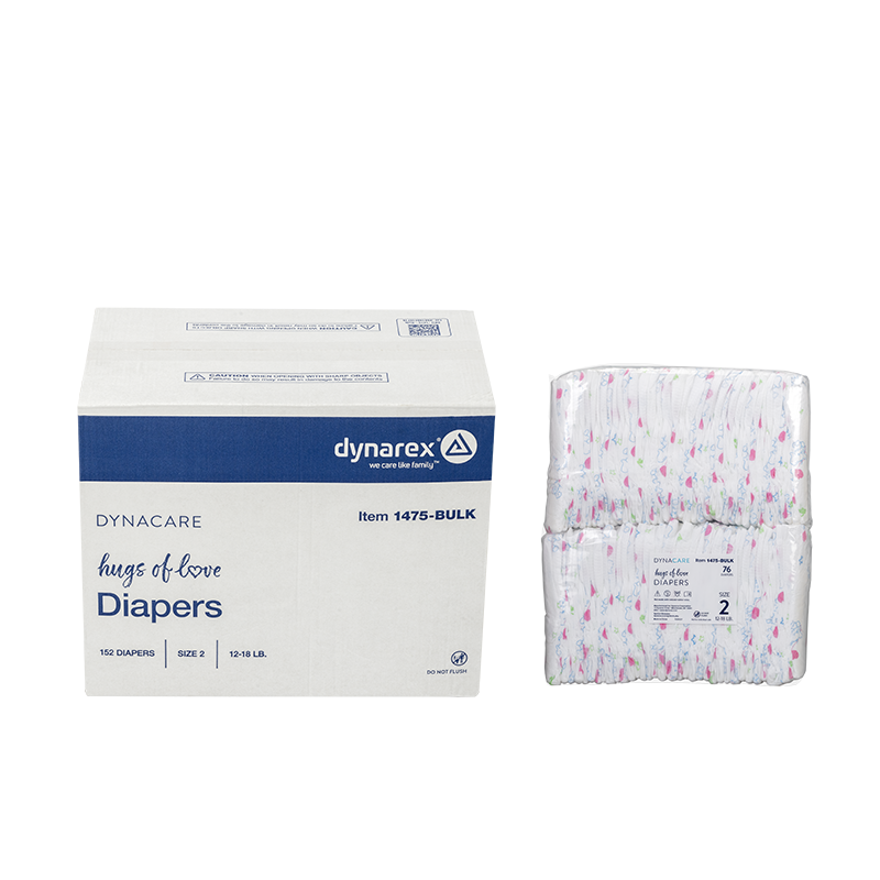 Hugs of Love Diapers, Size 2, 12-18 lb. - 152 per Case