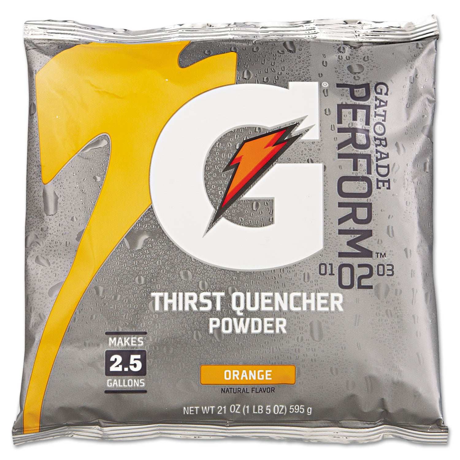 Powder - 1.31 lb - 2.50 gal Maximum Yield - Fruit Punch, Lemon Lime, Orange, Riptide Rush - 32 / Carton