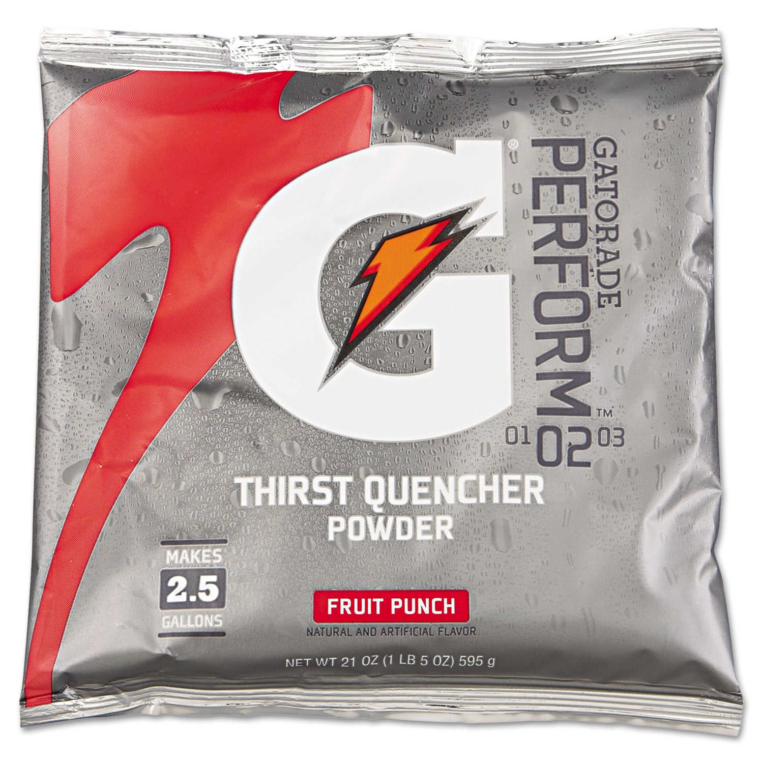 Powder - 1.31 lb - 2.50 gal Maximum Yield - Fruit Punch, Lemon Lime, Orange, Riptide Rush - 32 / Carton