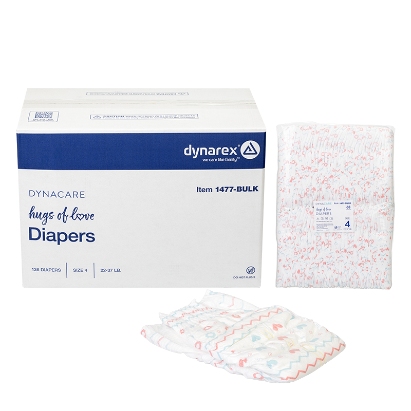 Hugs of Love Diapers, Size 4, 22-37 lb. - 136 per Case