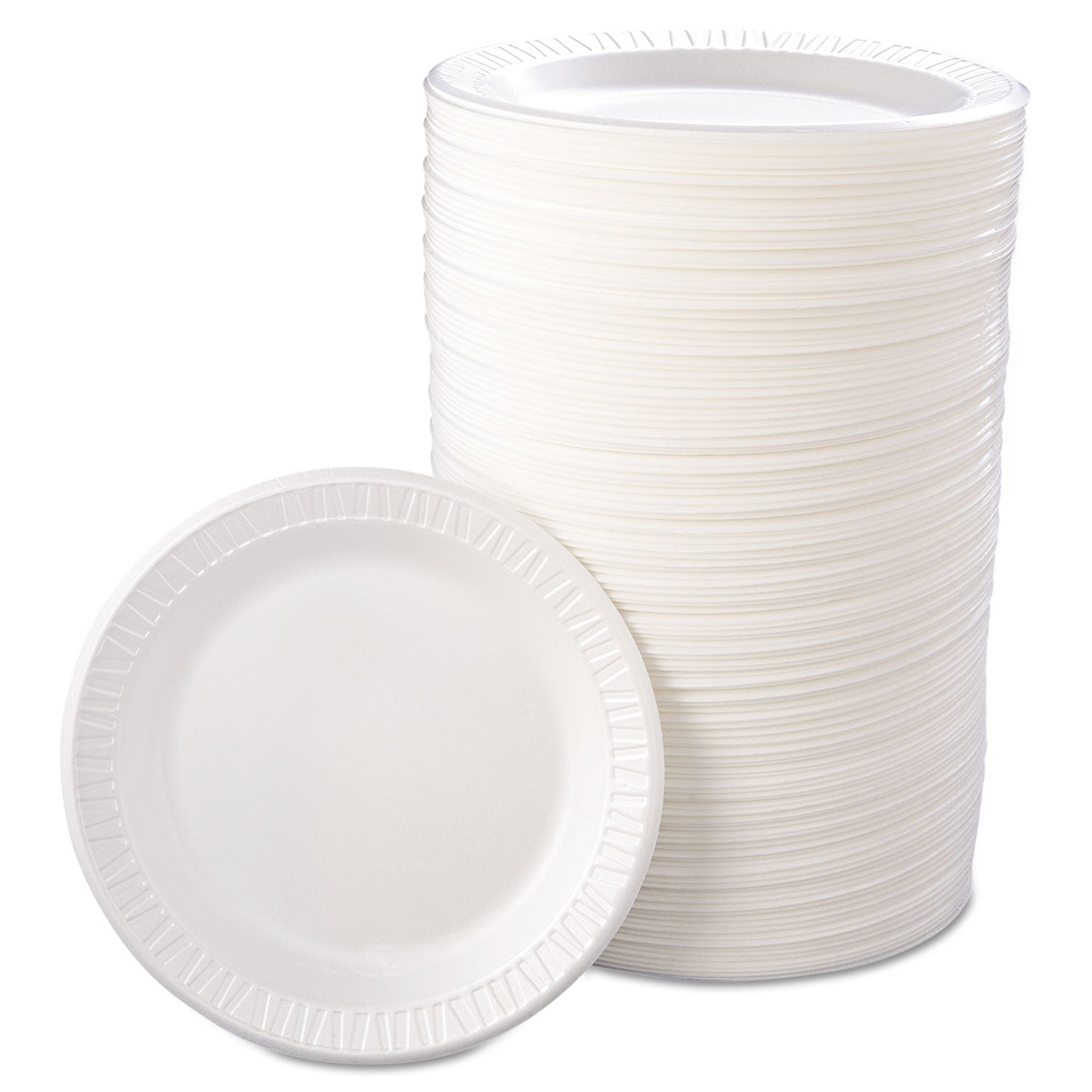 Dart Quiet Classic 9" Laminated Foam Plates - Serving - 9" Diameter - White - Foam Body - 125 / Pack