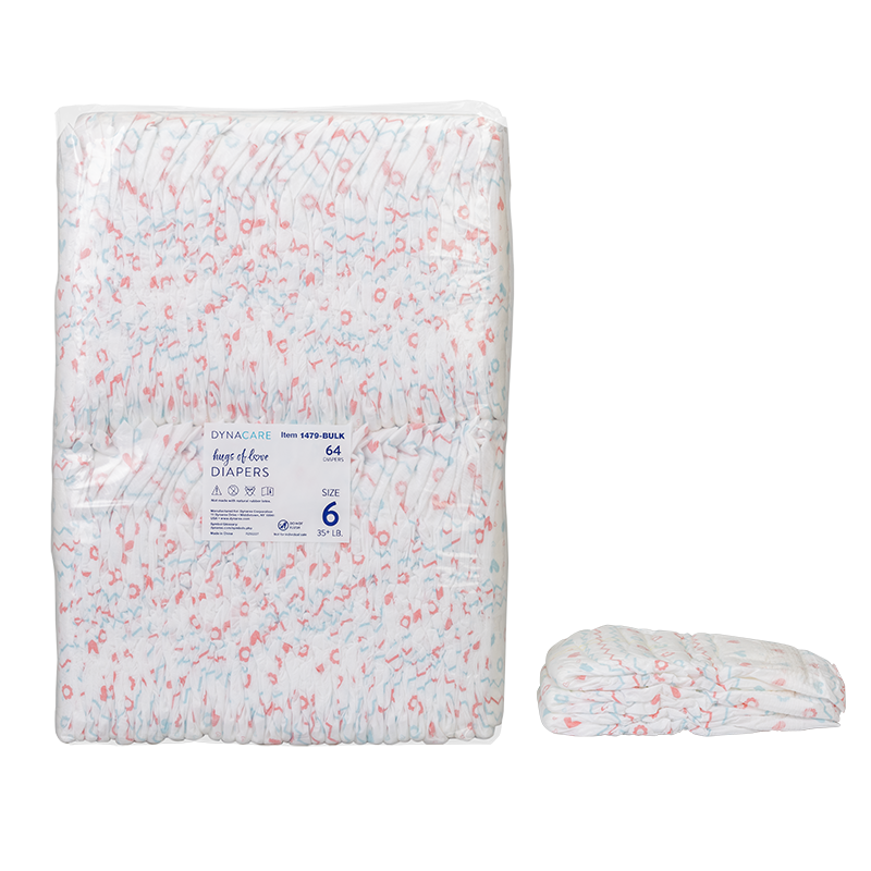 Hugs of Love Diapers, Size 6, 35+ lb.. - 128 per Case