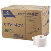 Pacific Blue Basic Standard Roll Toilet Paper - 3.95" Width x 4.05" Length - 1000 Sheets/Roll - White - 48 / Carton