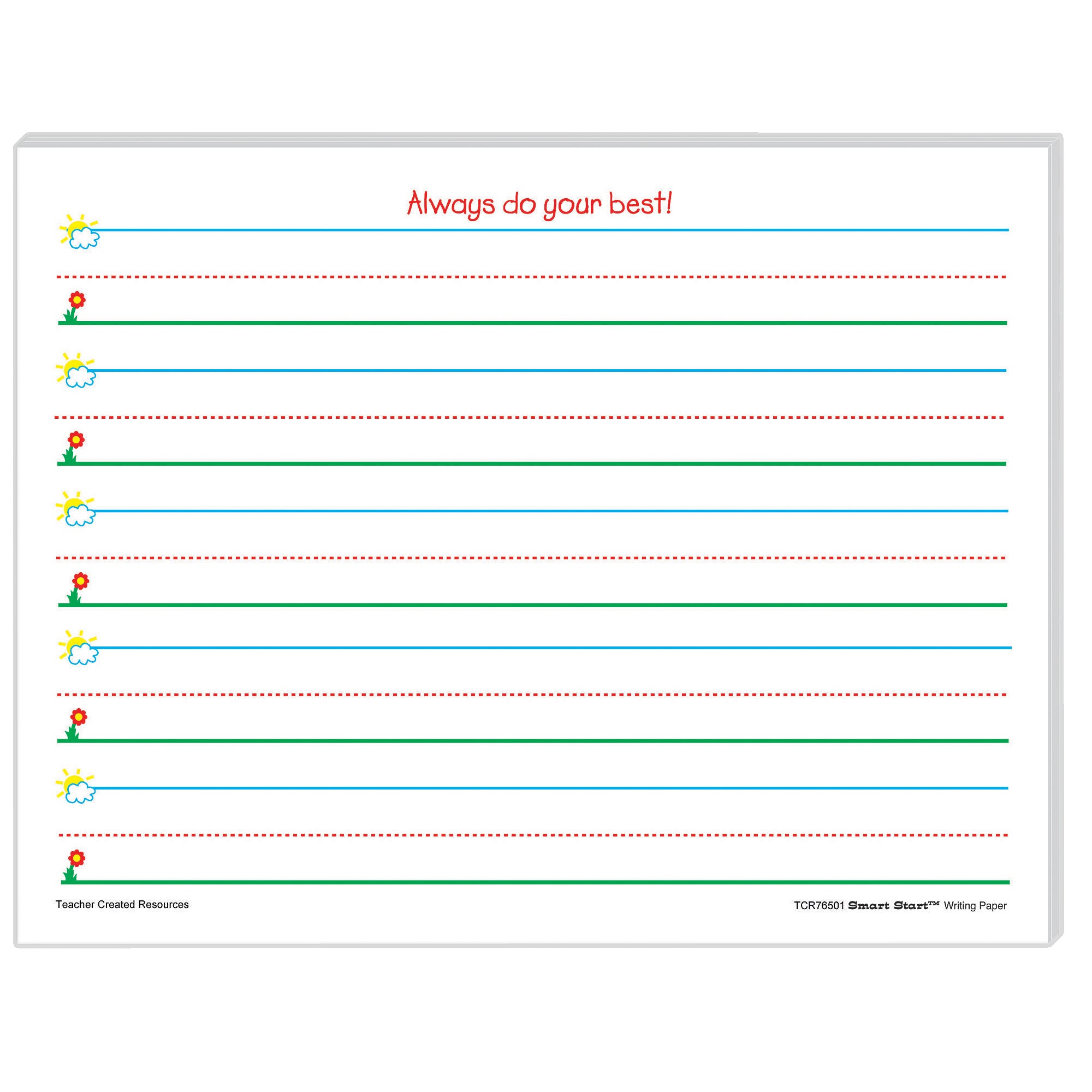 Smart Start K-1 Writing Paper: 100 Sheets