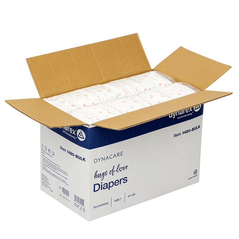 Hugs of Love Diapers, Size 7, 41+ lb. - 124 per Case