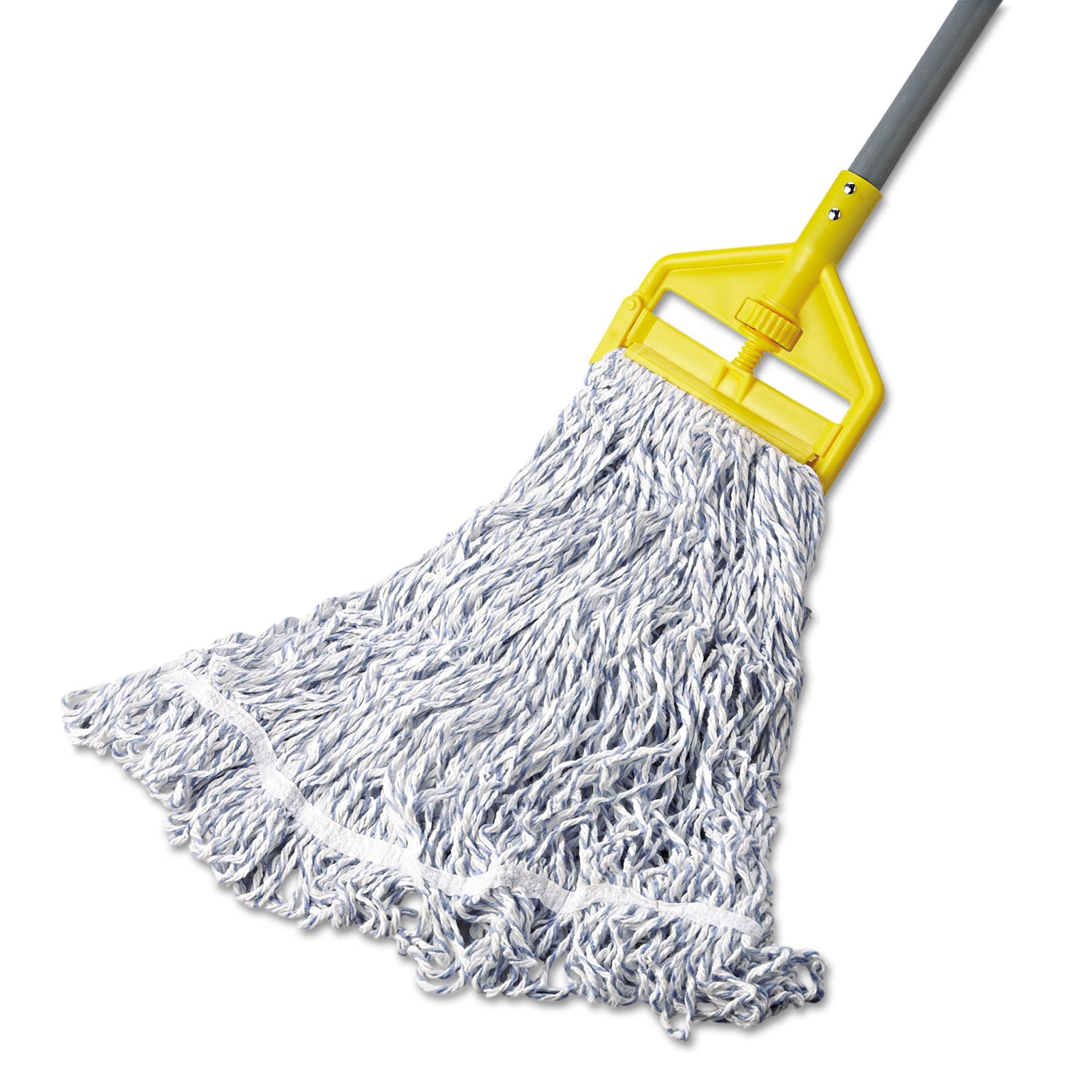 Rubbermaid Commercial 1" Headband Finish Wet Mop - Large - Antimicrobial - Synthetic Yarn - 1 Each