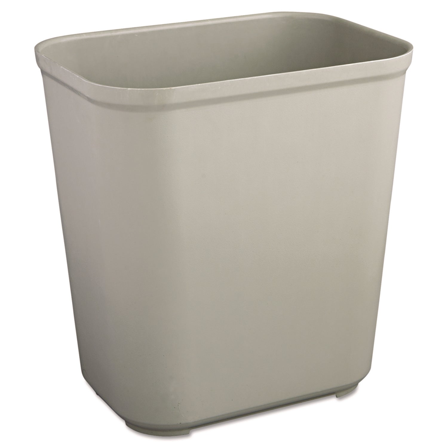 Rubbermaid Commercial 28 Quart Fire Resistant Wastebasket, 7 Gallon Capacity, Rectangular, Gray, Thermoset Polyester/Fiberglass, 15.5" H x 14.5" W x 10.5" D, 1 Each