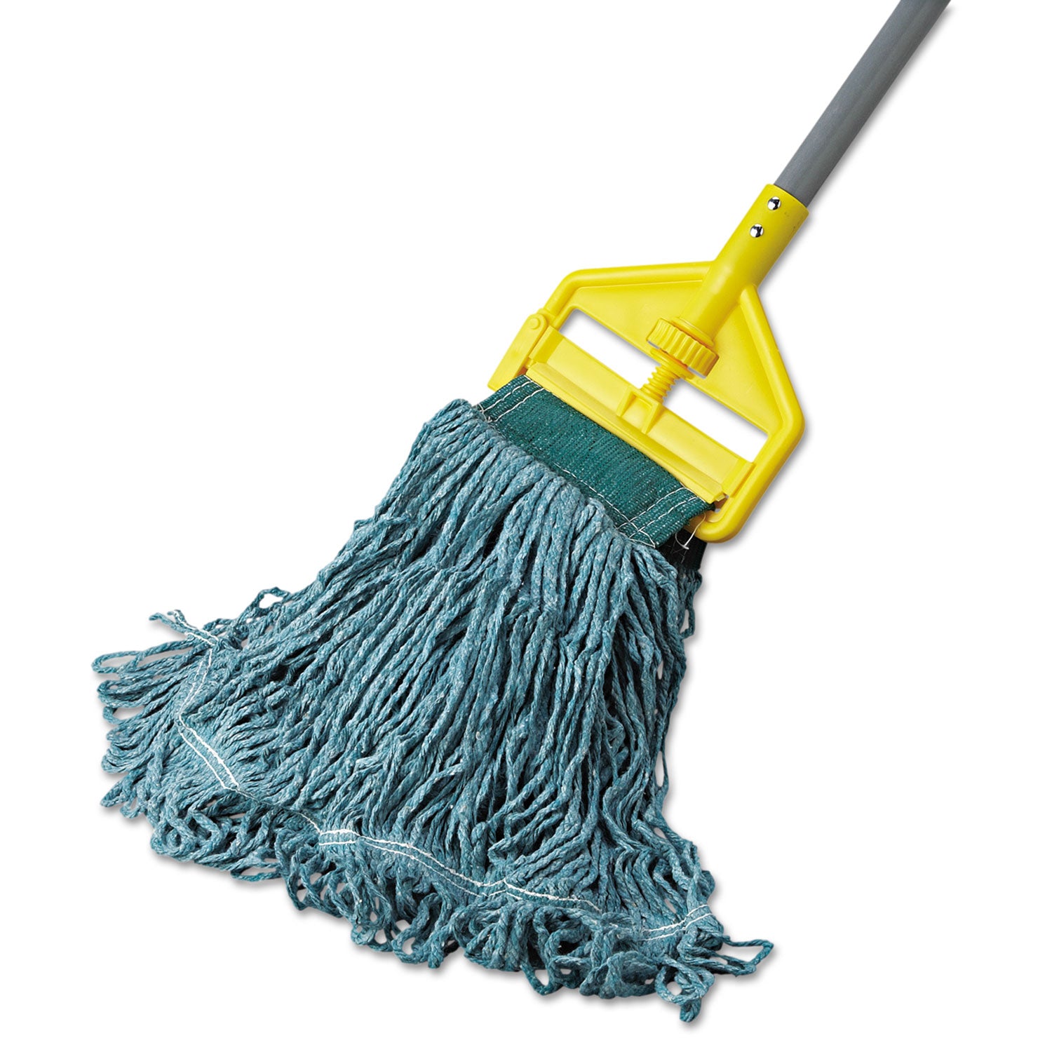 Super Stitch Blend Mop Head, Medium, Cotton/synthetic, Green, 6/carton