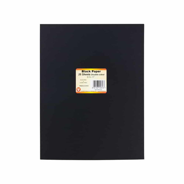 Black Paper, 2-Sided - 25 shts, 8.5"x11"