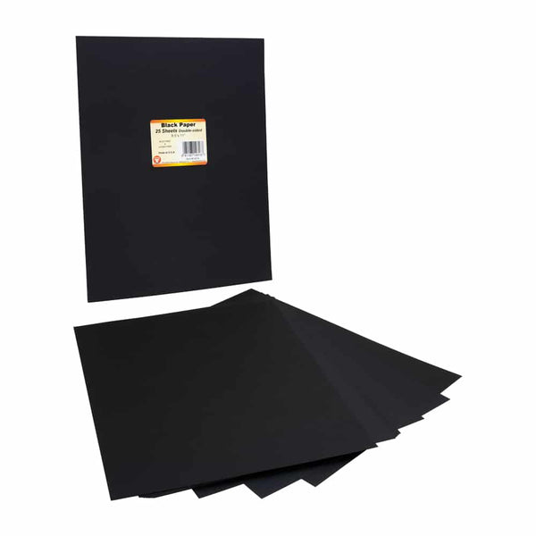 Black Paper, 2-Sided - 25 shts, 8.5"x11"