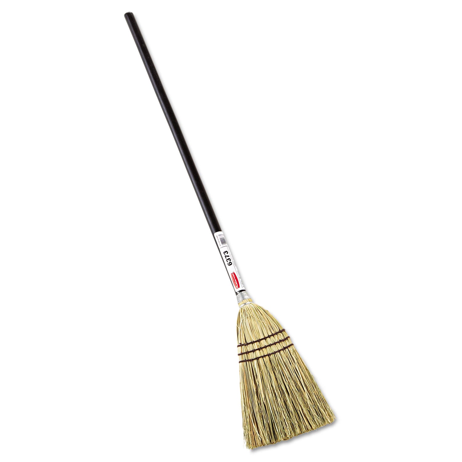 Rubbermaid Commercial Wood Handle Lobby Corn Broom - Corn Fiber Bristle - 12" Brush Face - 38" Overall Length - Wood Handle - 1 Each