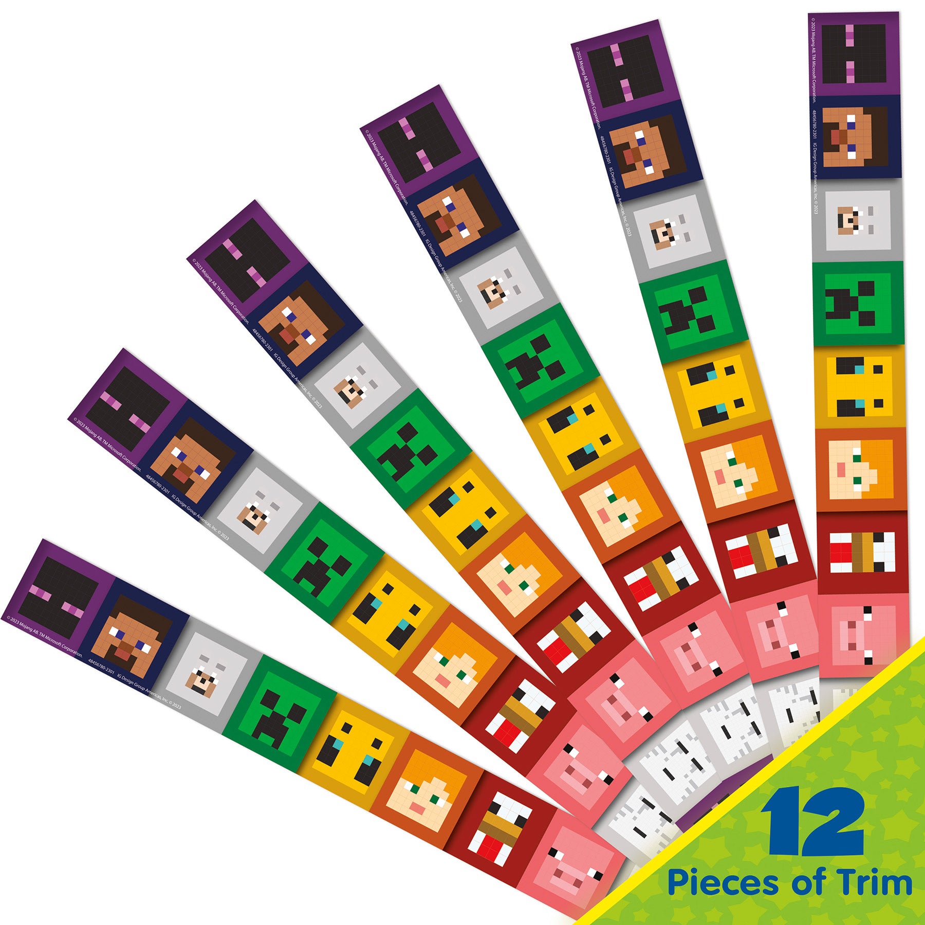 Minecraft Character Lineup Deco Trim, 37 Feet