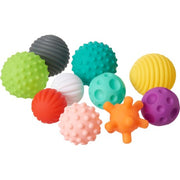 Infantino Textured Plastic Multi-Ball Set  6-12 Months  Multicolor  10-Piece