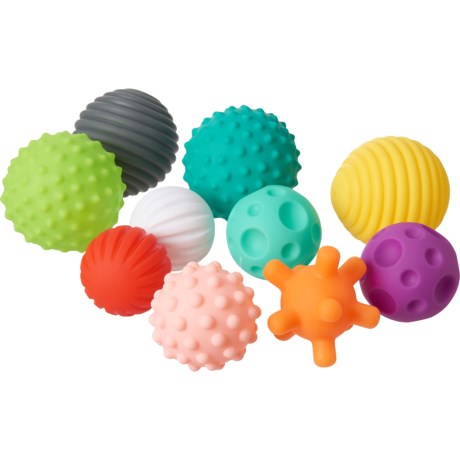 Infantino Textured Plastic Multi-Ball Set  6-12 Months  Multicolor  10-Piece