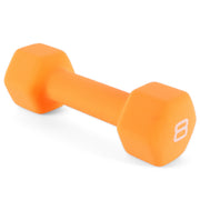 CAP 8 lb NEON ORANGE Neoprene Dumbbell
