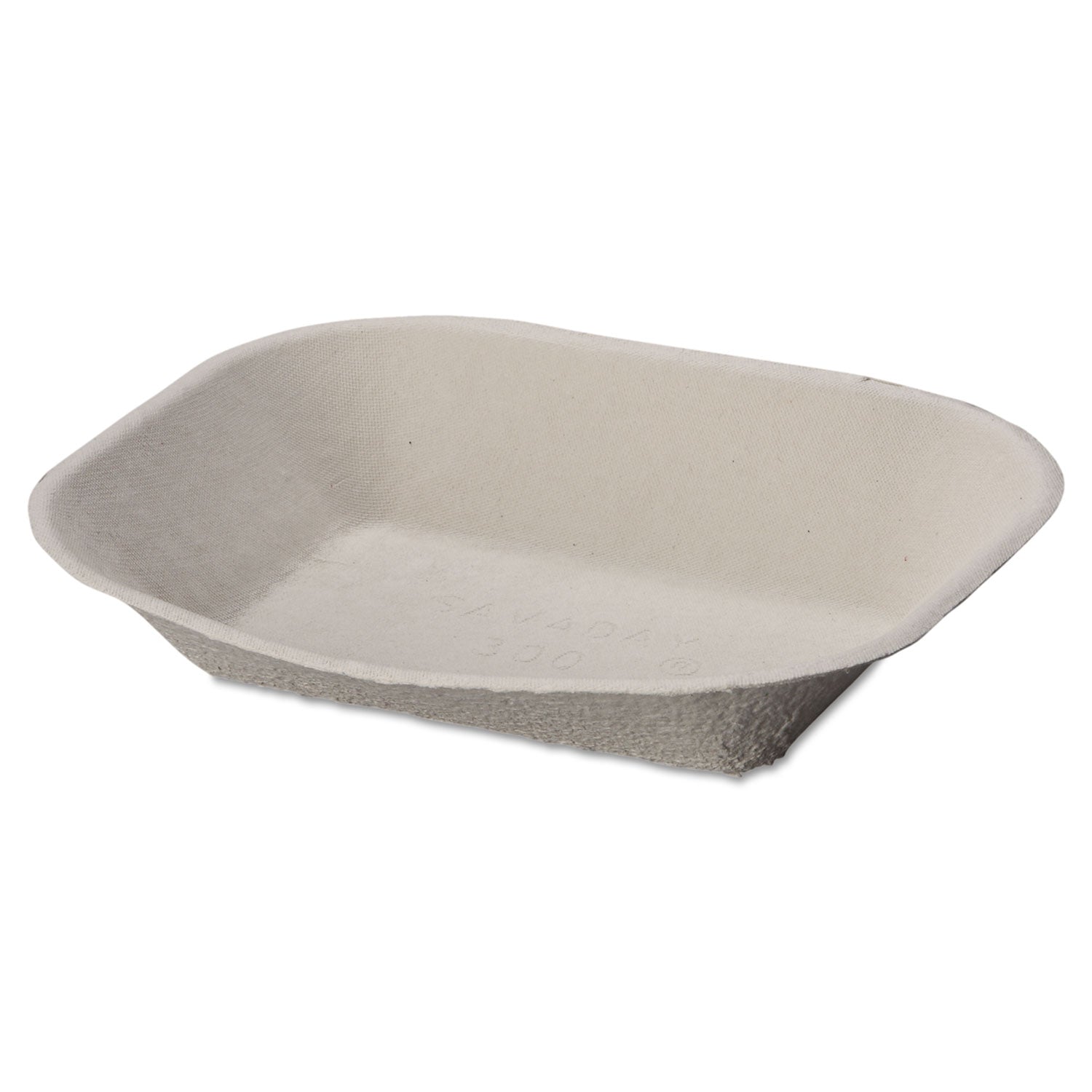 Savaday Molded Fiber Food Tray, 7 x 9, Beige, Paper, 250/Bag, 500/Carton