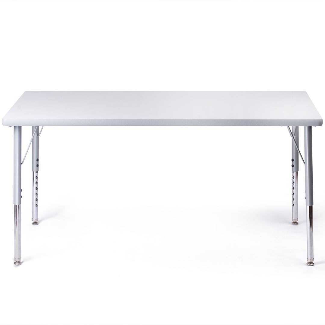 Activity Table 24 x 48 (60x120cm) Gray Edge - Gray Legs Adjusts 15 - 24