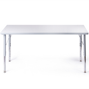 Activity Table 24 x 48 (60x120cm) Gray Edge - Gray Legs Adjusts 15 - 24