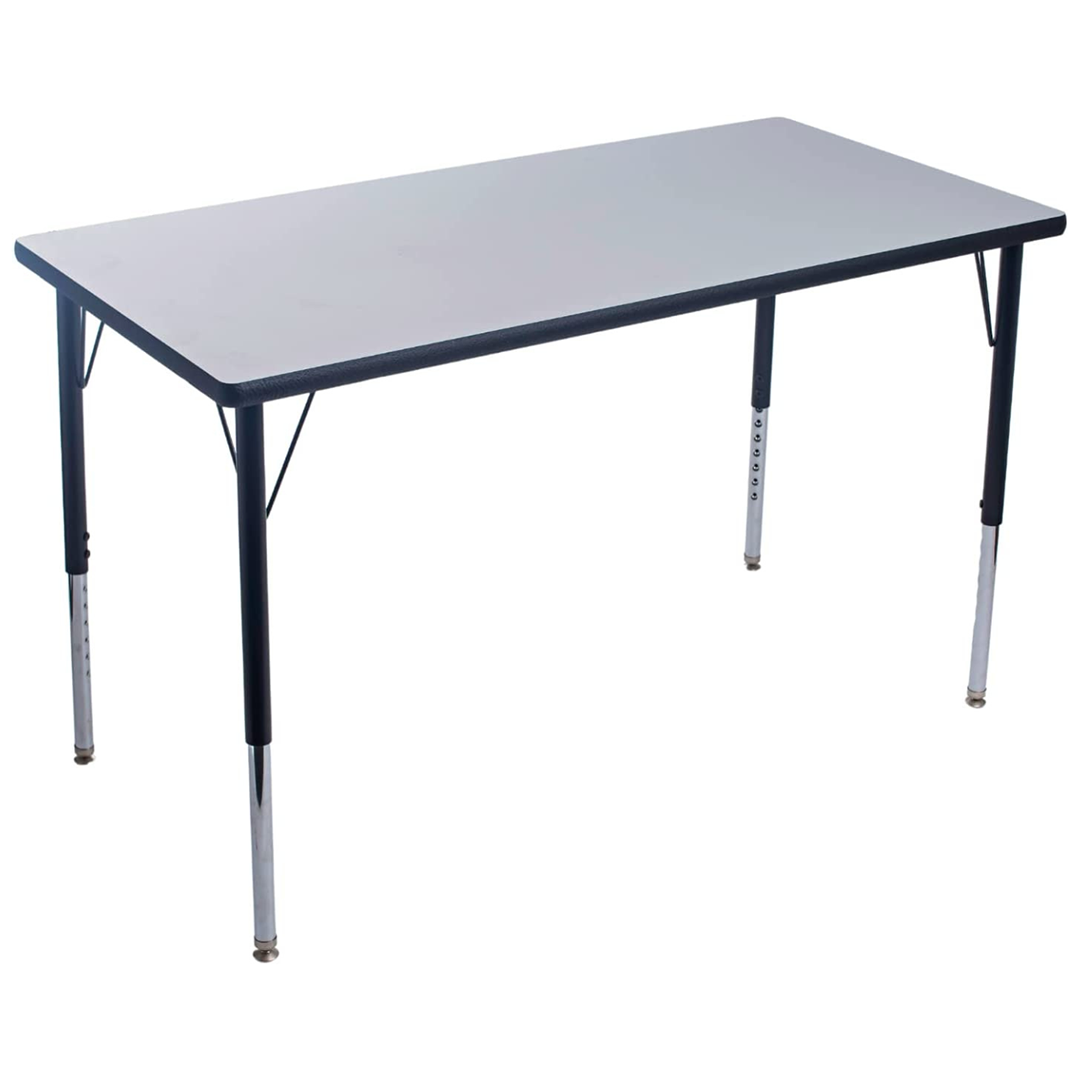 Activity Table 18 x 30 Black Edge - Black Legs Adjusts 21 - 30