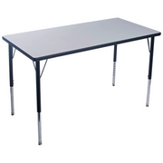 Activity Table 18 x 30 Black Edge - Black Legs Adjusts 15 - 24