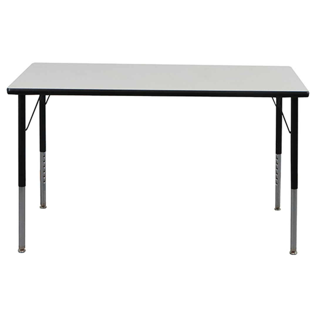 Activity Table 18 x 30 Black Edge - Black Legs Adjusts 15 - 24