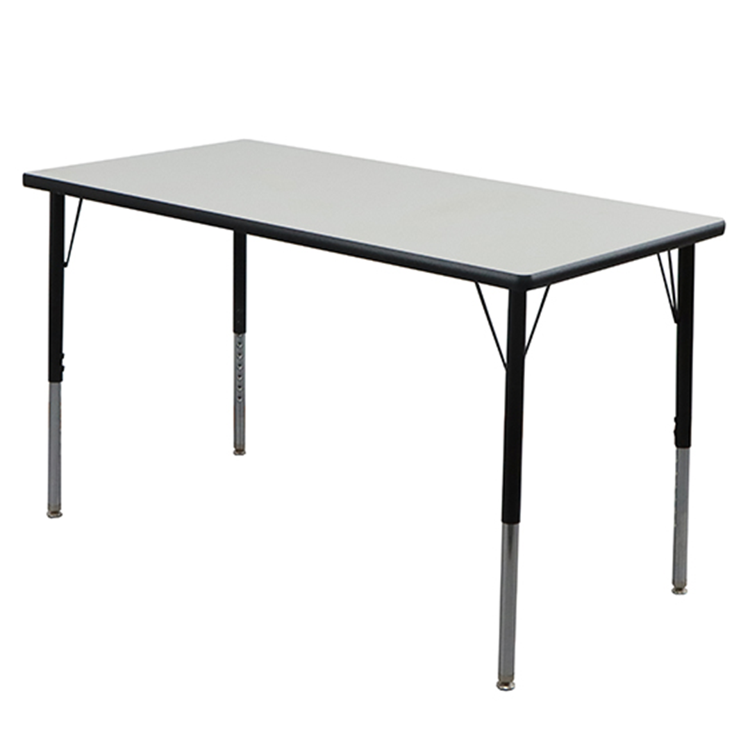 Activity Table 18 x 30 Black Edge - Black Legs Adjusts 15 - 24