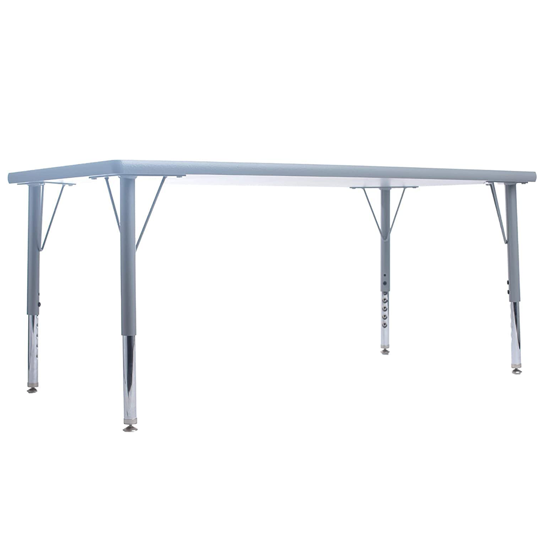 Whiteboard Activity Table Gray Edge - Large Legs