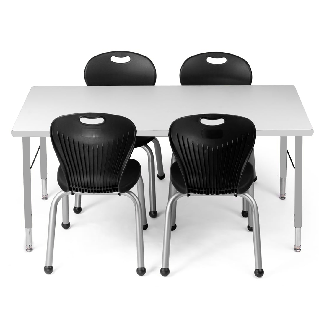 Whiteboard Activity Table Black Edge - Large Legs
