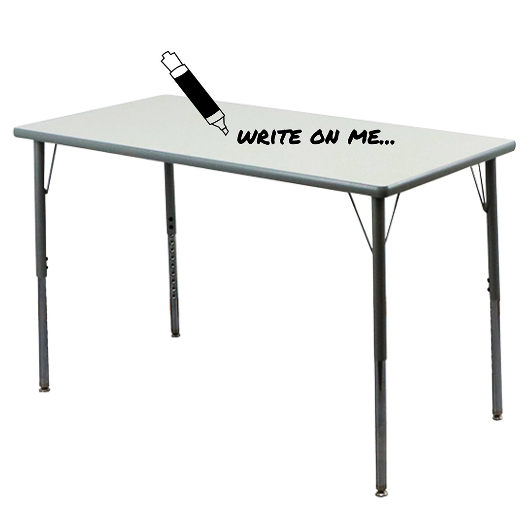 Whiteboard Activity Table Black Edge - Small Legs
