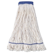 Super Loop Wet Mop Head, Cotton/synthetic Fiber, 5" Headband, X-Large Size, White, 12/carton