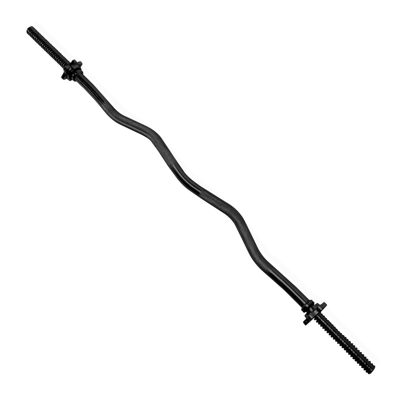 CAP 47" Regular Threaded Solid Easy Curl Bar; Black