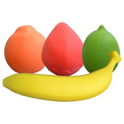 Fidget Fruit Combo - Banana, Lime, Orange, Strawberry - 2"L x 2"W x 2"H
