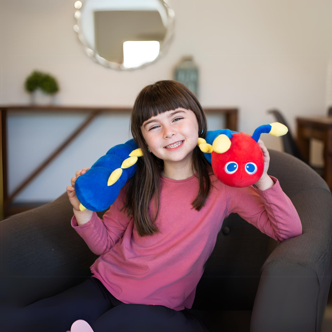Weighted Calming Stuffies / Weighted Plush Animals for Children - for Anxiety Focus or Sensory Input - Caterpillar