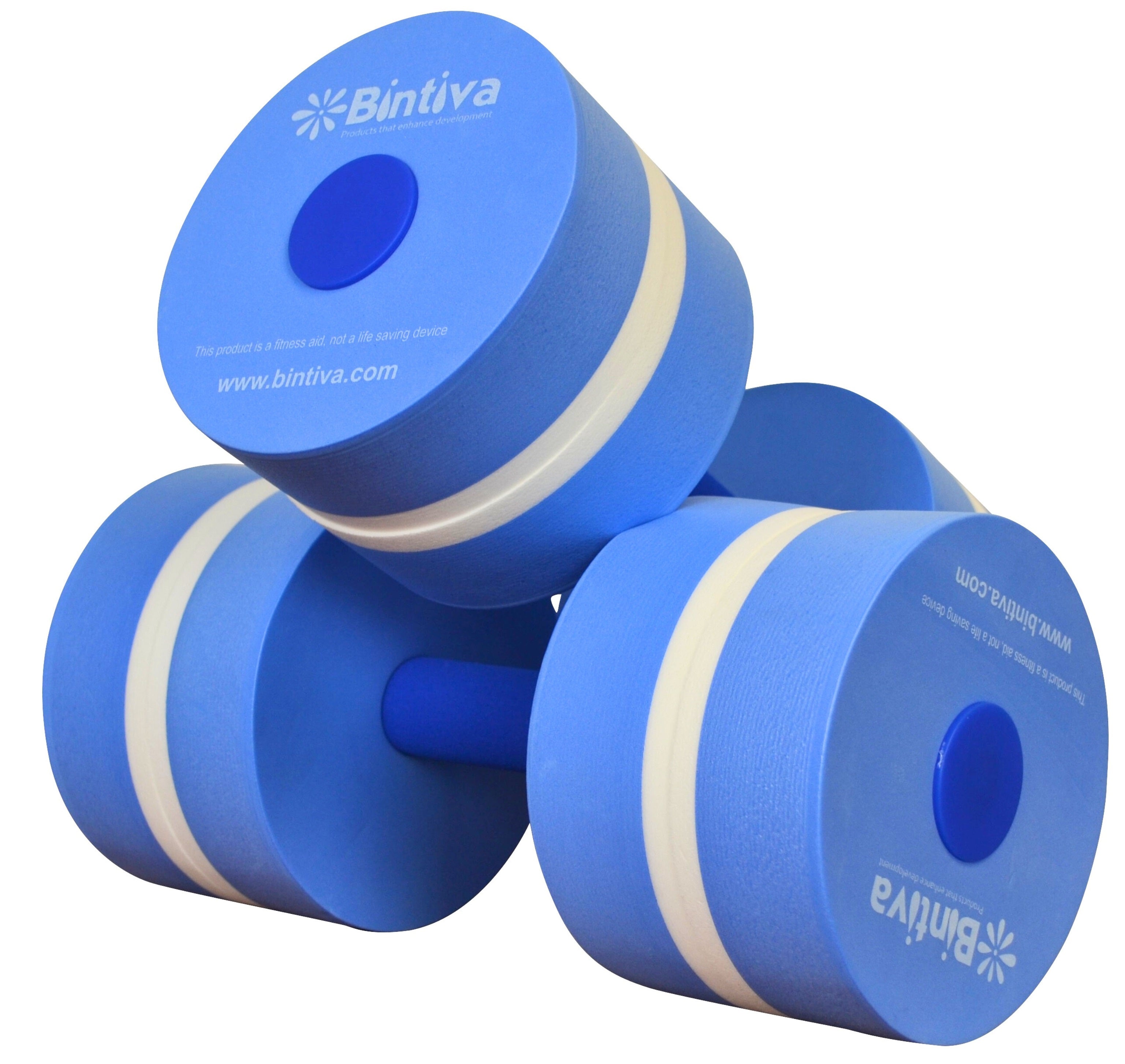 Bintiva Aqua Dumbell Blue, White, Blue - Large