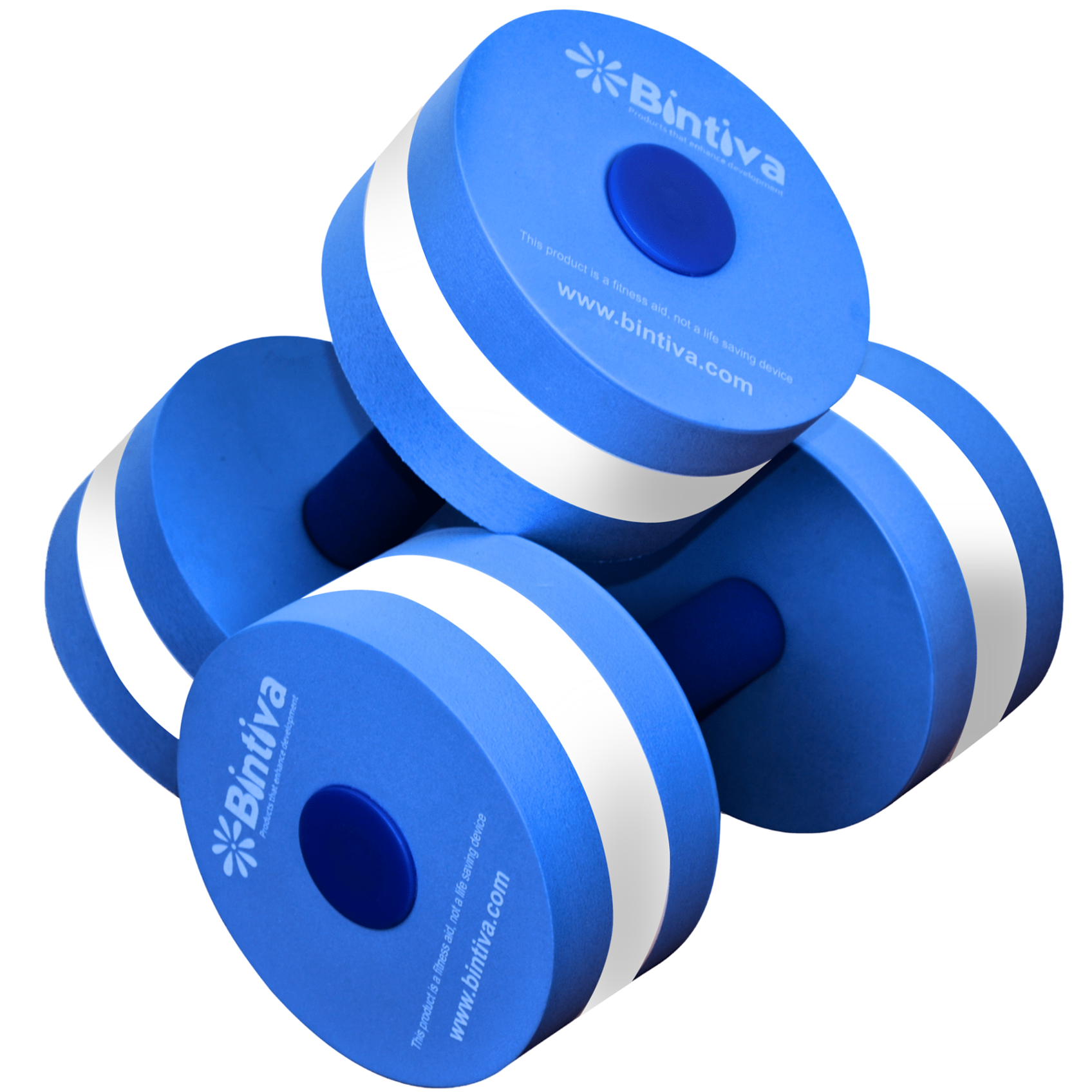 Bintiva Aqua Dumbell Blue, White, Blue - Medium