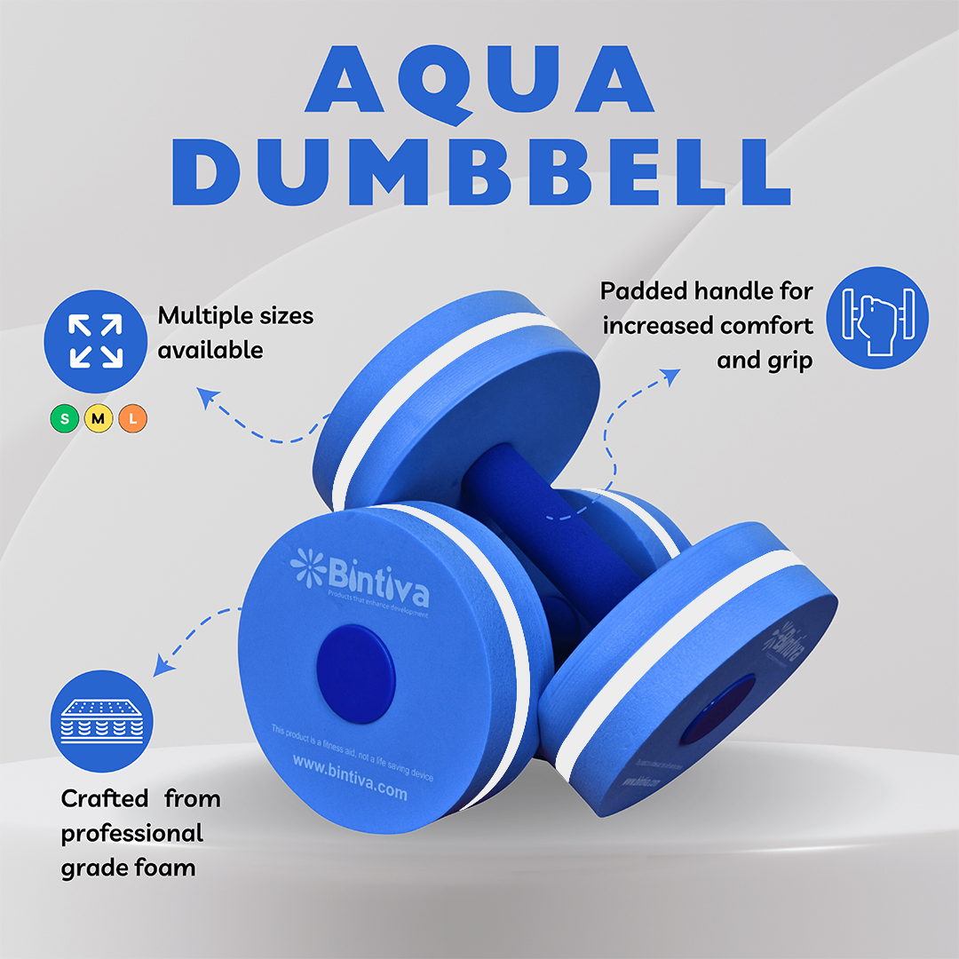 Bintiva Aqua Dumbell Blue, White, Blue - Small