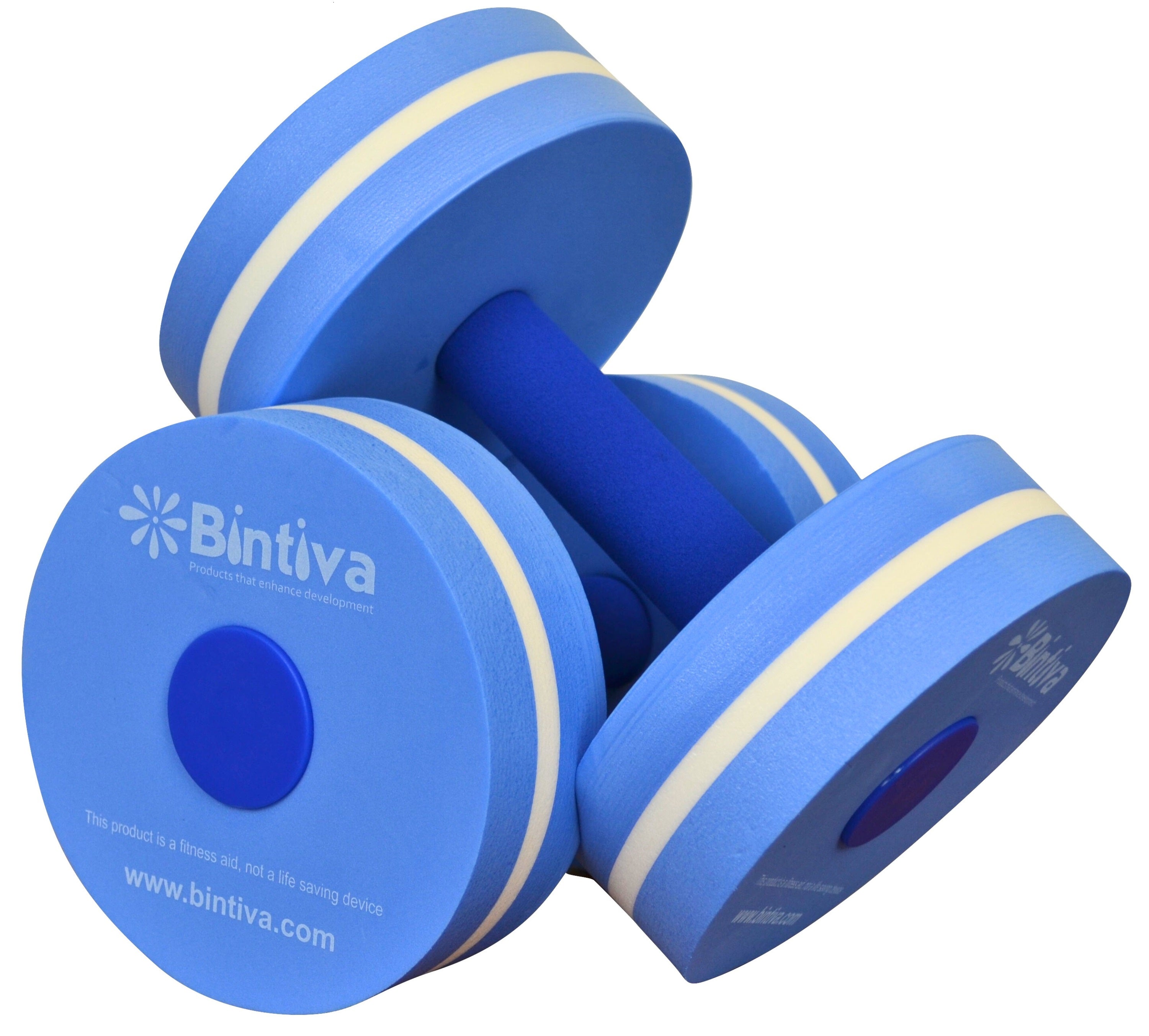 Bintiva Aqua Dumbell Blue, White, Blue - Small