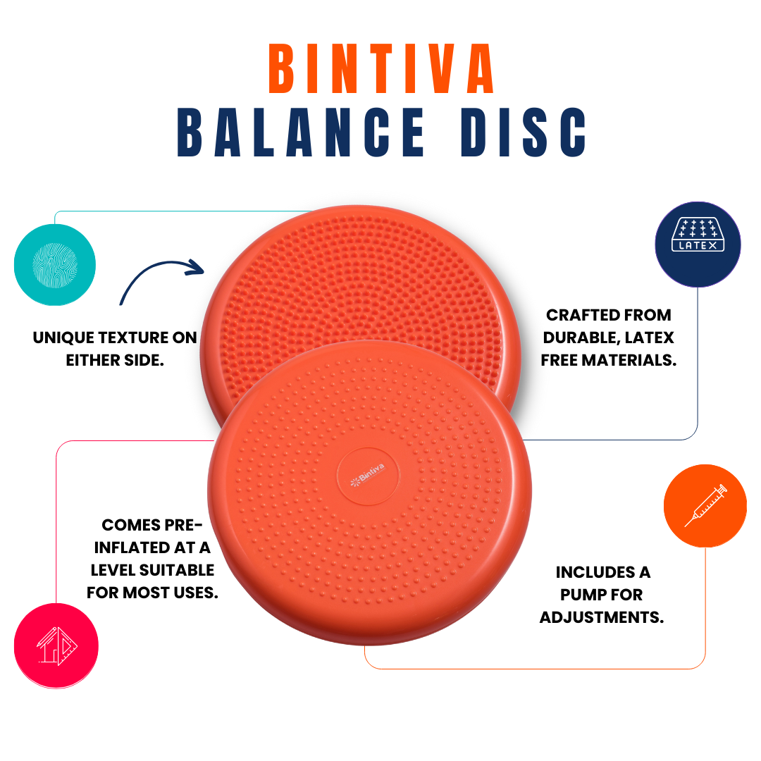 Bintiva Balance Disc - Wiggle Seat - 33cm - Red