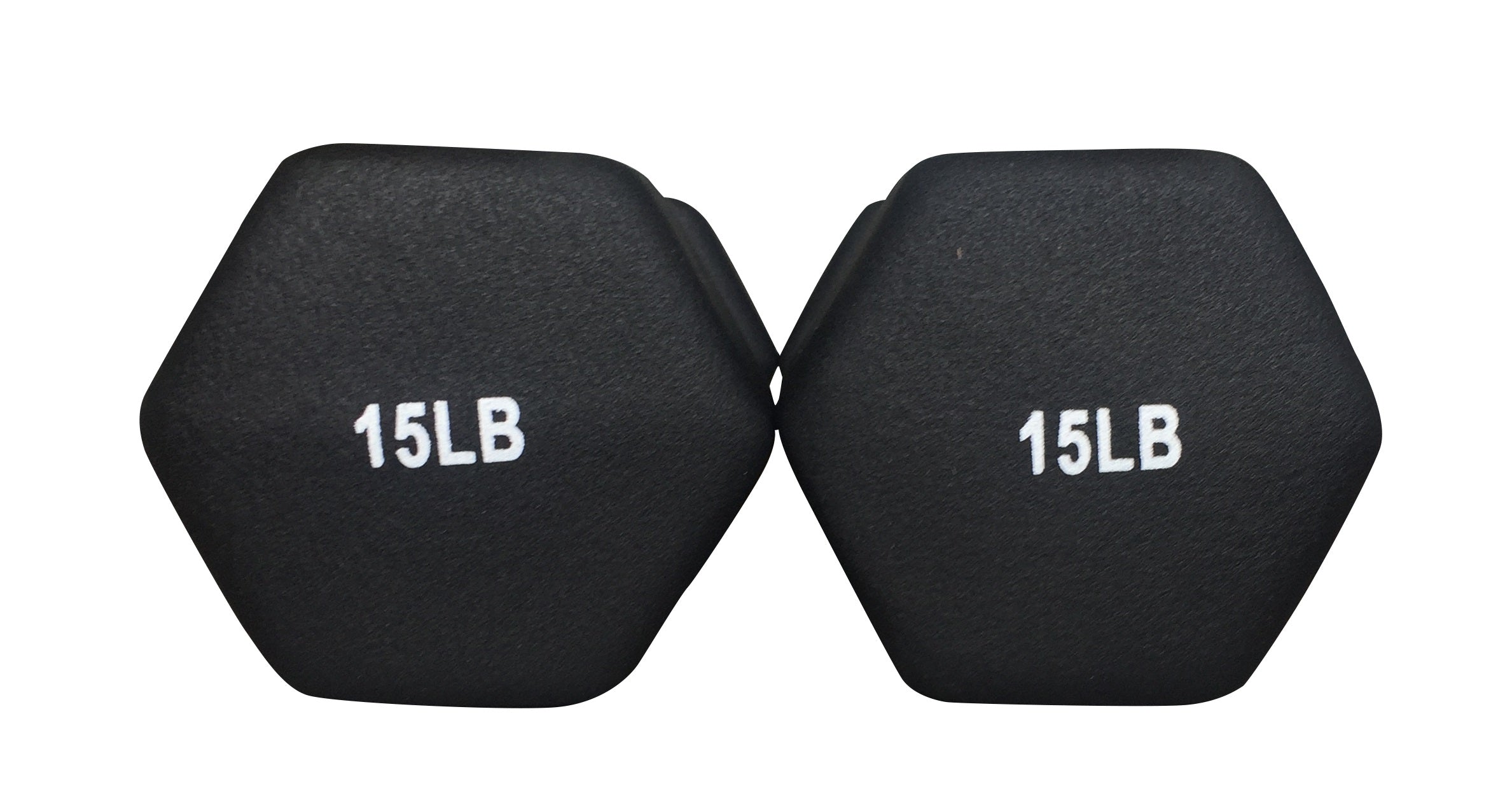 Bintiva Neoprene Hexagon shaped dumbbells - 15 lbs