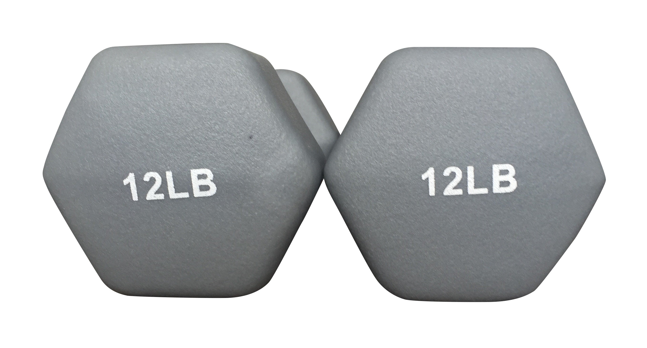 Bintiva Neoprene Hexagon shaped dumbbells - 12 LB
