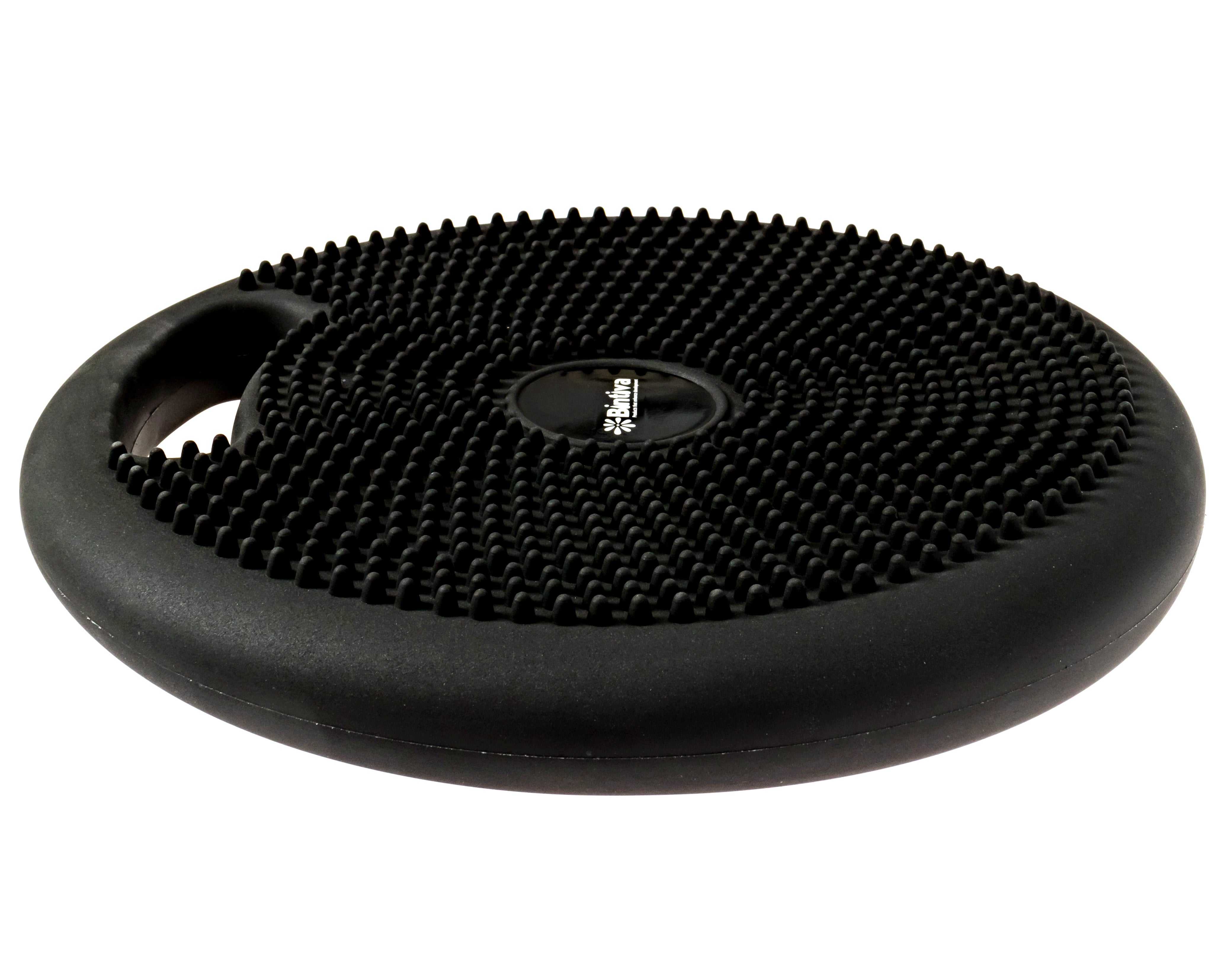 Bintiva Antimicrobial Active Wiggle Cushion - Wiggle Seat - 33cm - With Handle - Black