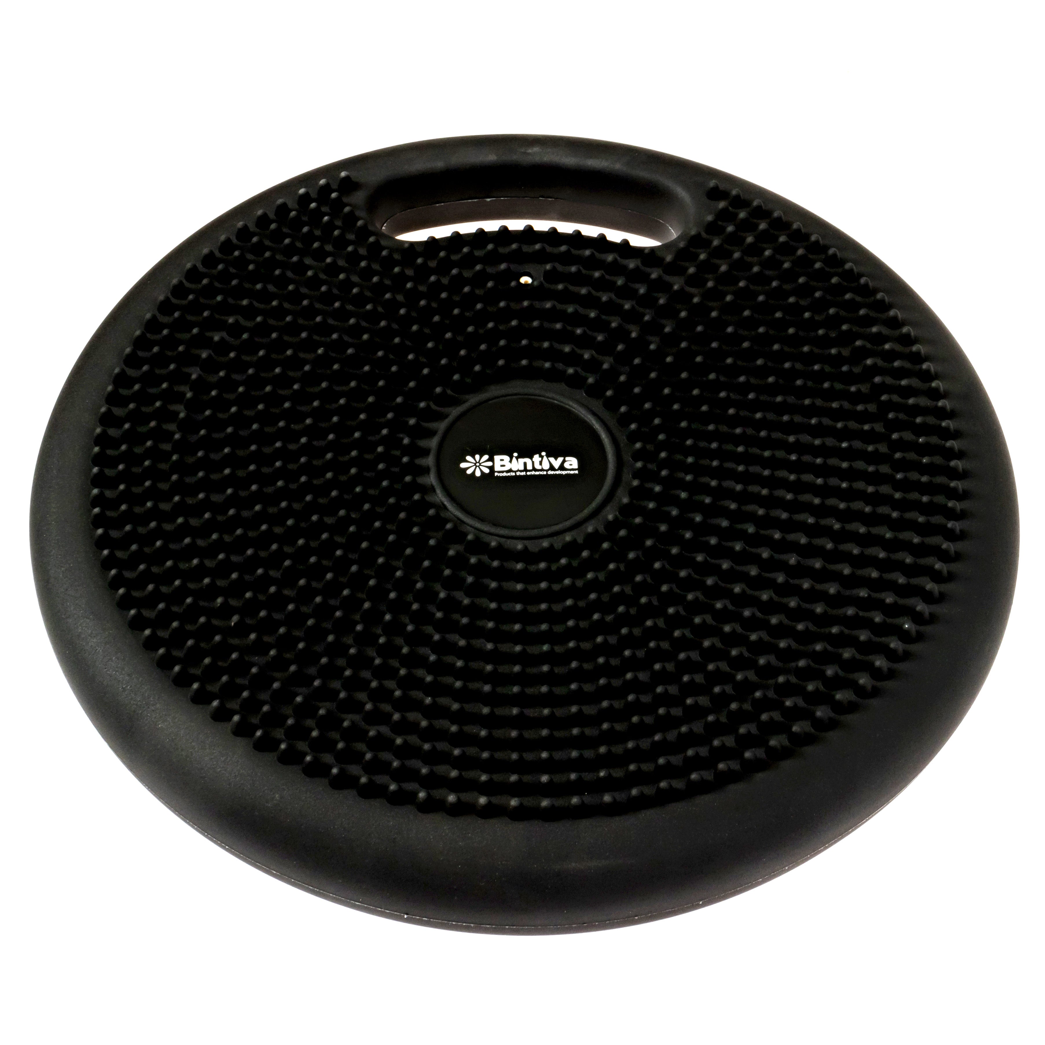 Bintiva Antimicrobial Active Wiggle Cushion - Wiggle Seat - 33cm - With Handle - Black
