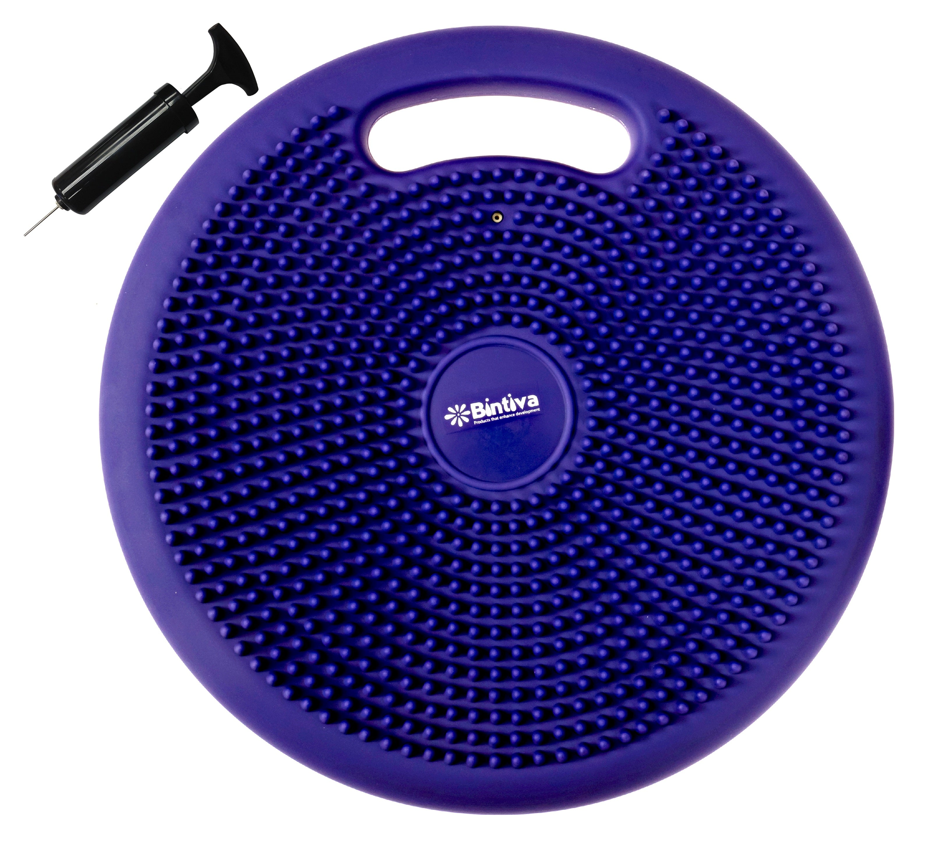 Bintiva Antimicrobial Active Wiggle Cushion - Wiggle Seat - 33cm - With Handle - Blue