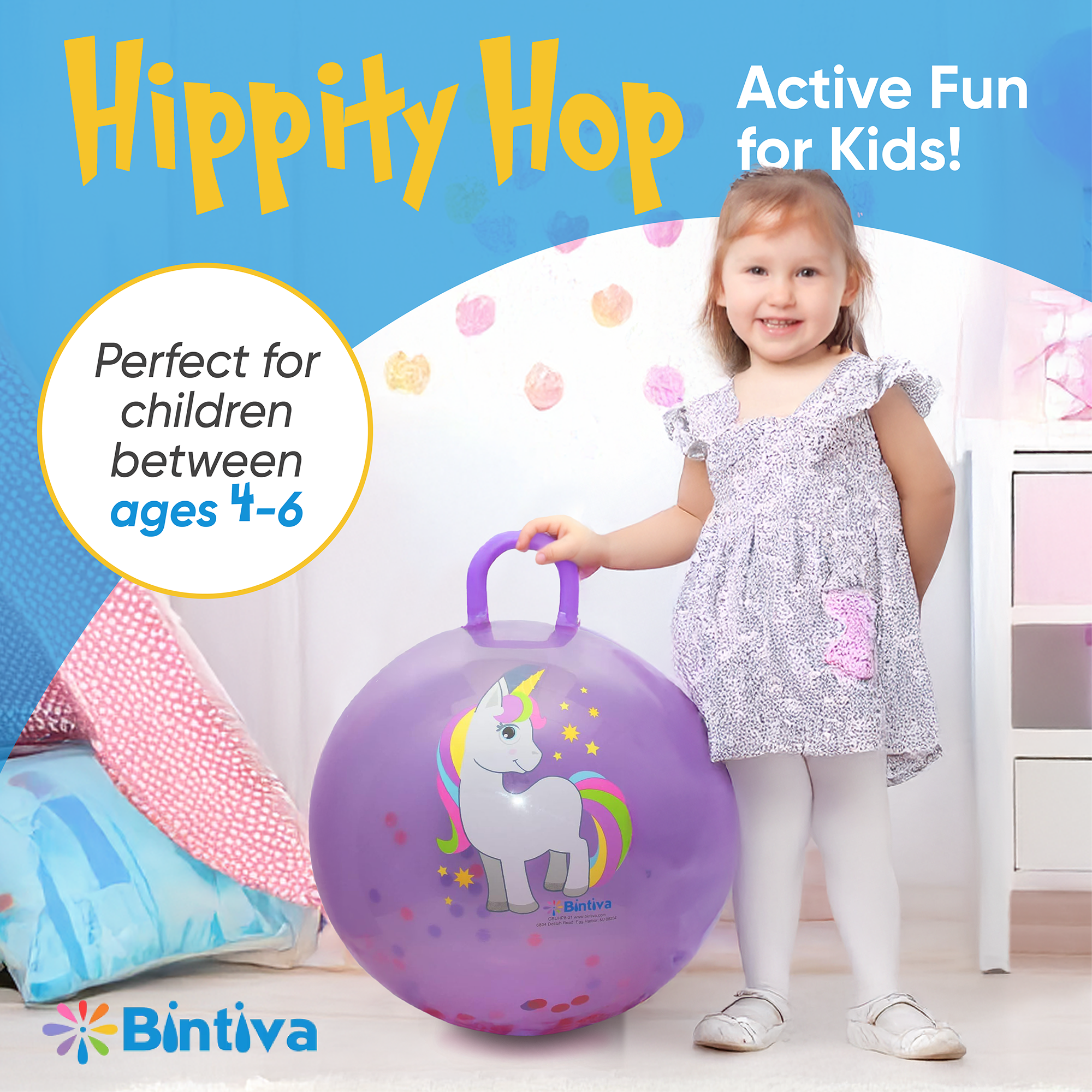 Glitter Hippity Hop - Purple 45cm