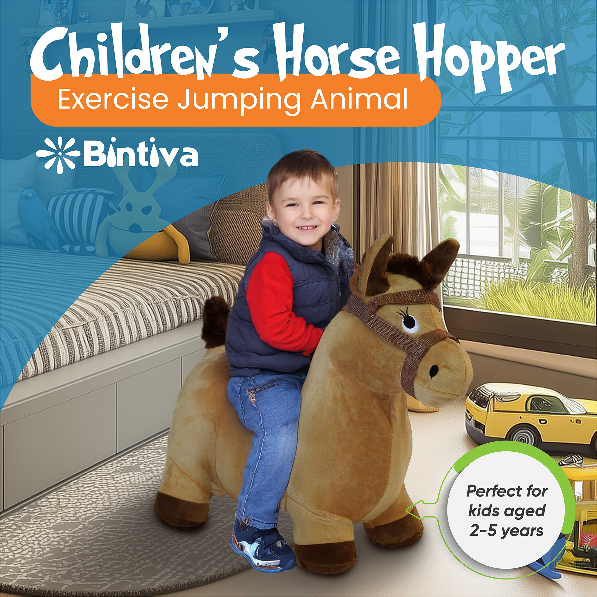 Children's Horse Hopper With Removable Cover