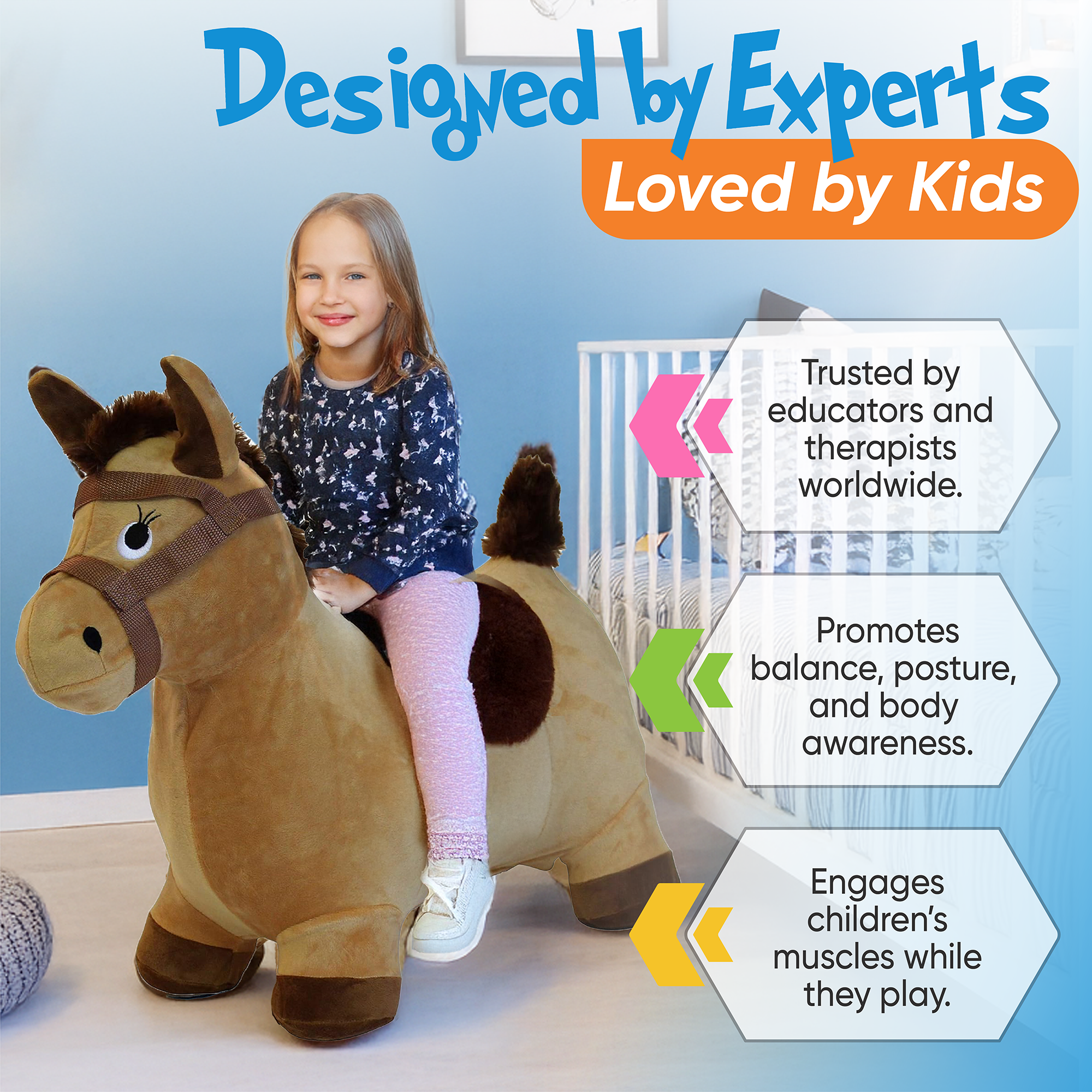 Children's Horse Hopper With Removable Cover