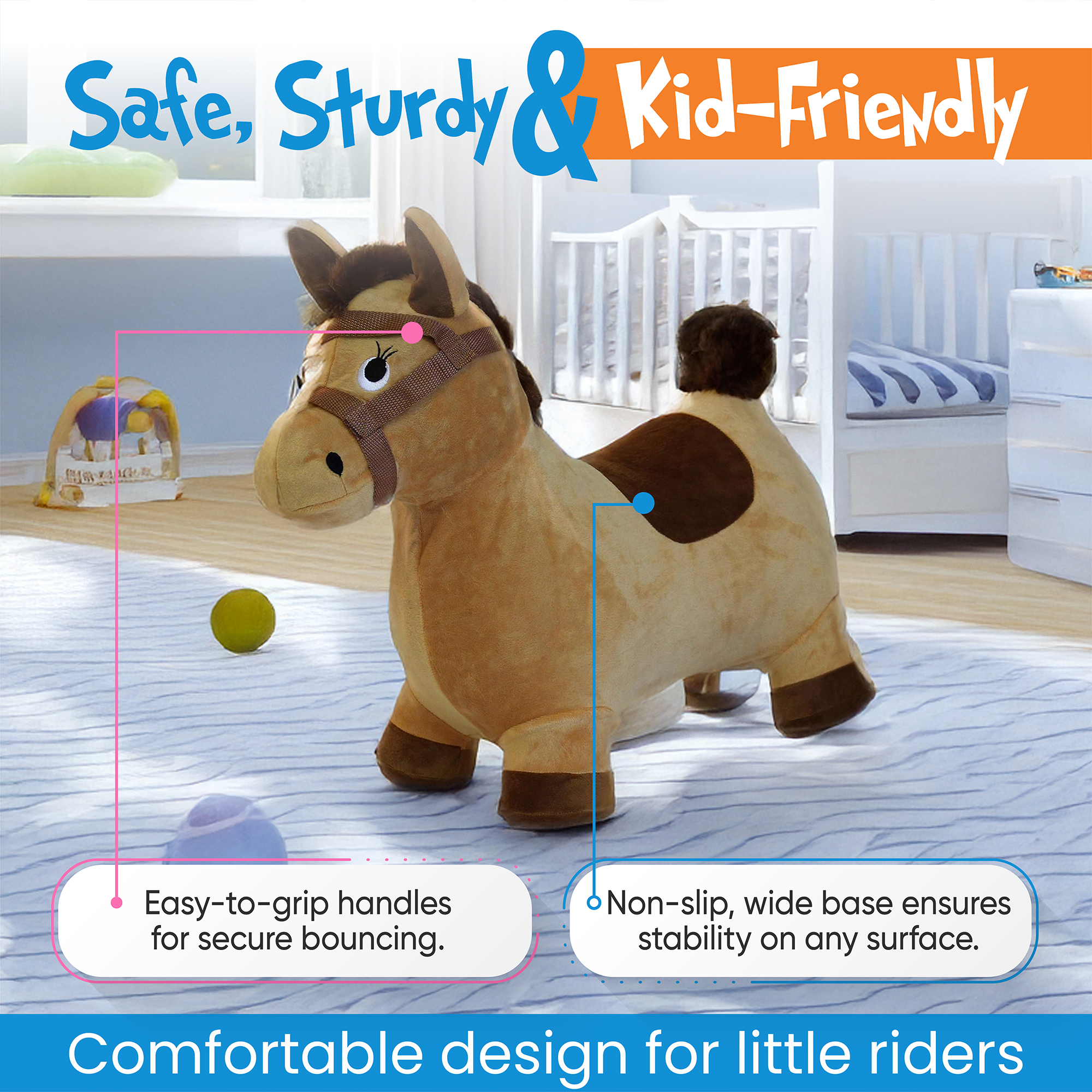 Children's Horse Hopper With Removable Cover